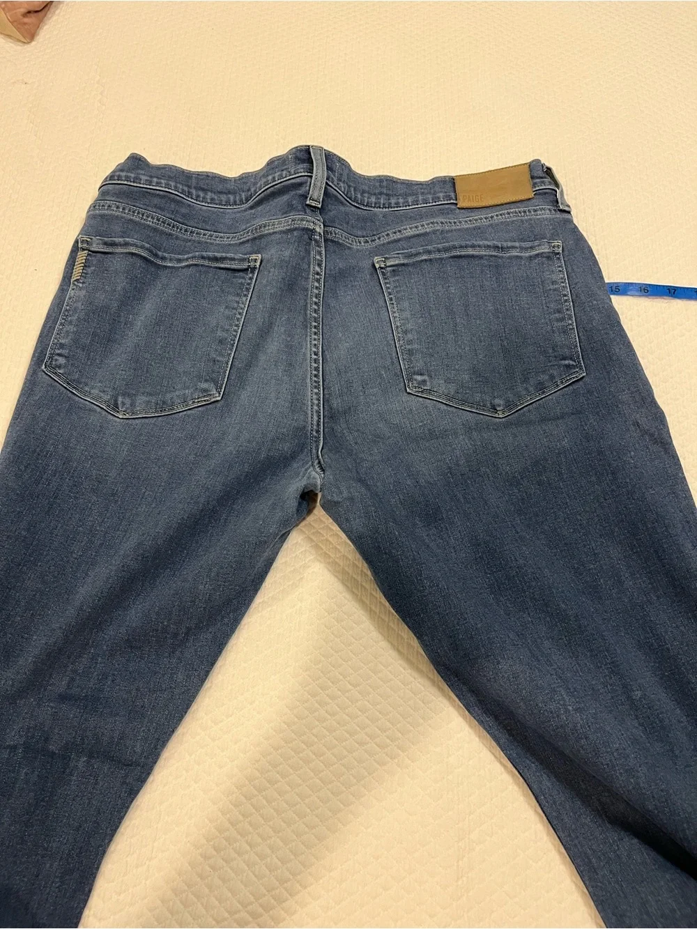 Paige Federal Slim Straight Men's Jeans in Classic Blue Denim 36x29